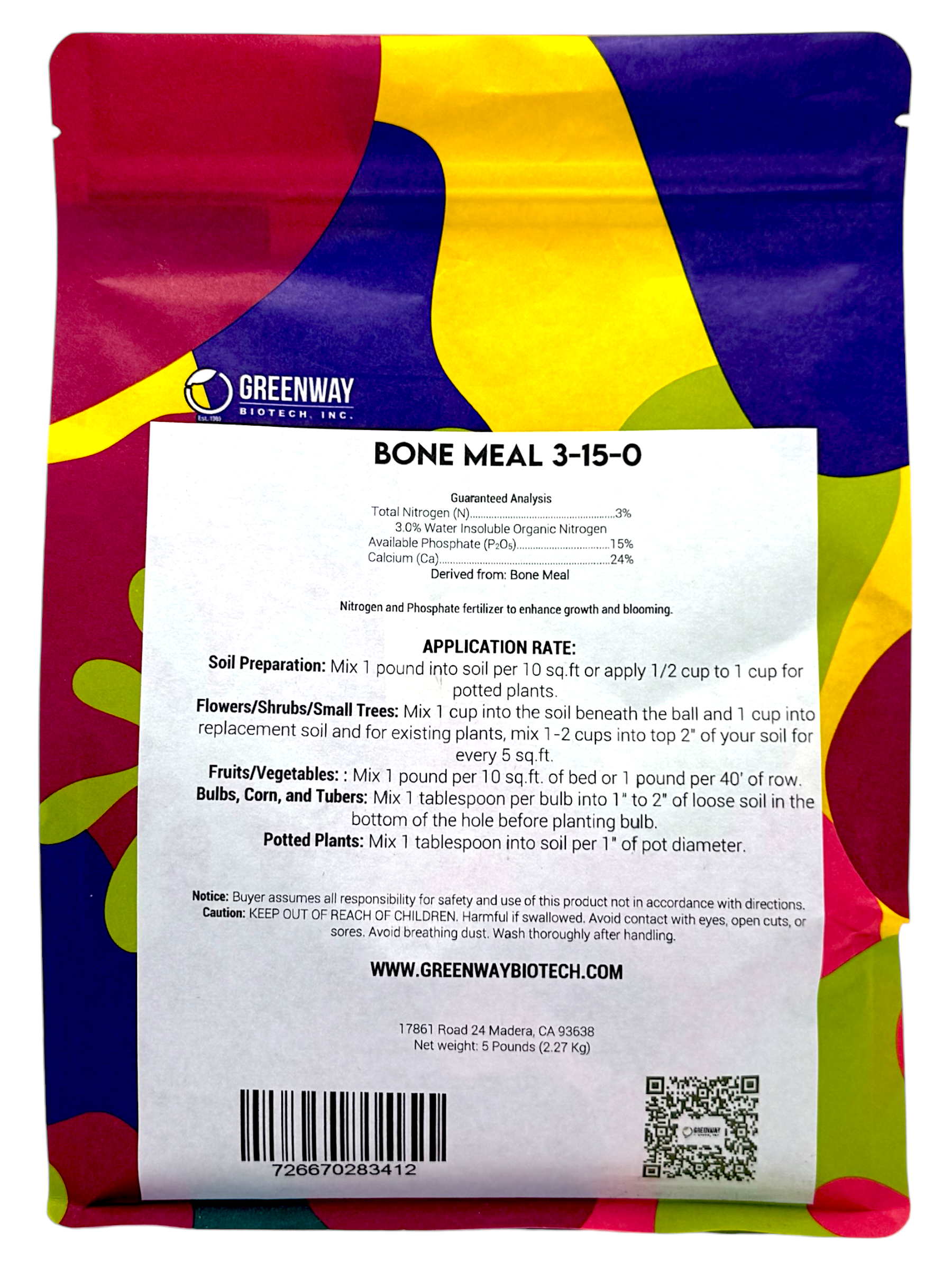Bone Meal Fertilizer 3-15-0 | Organic - Tampa Home & Garden Store