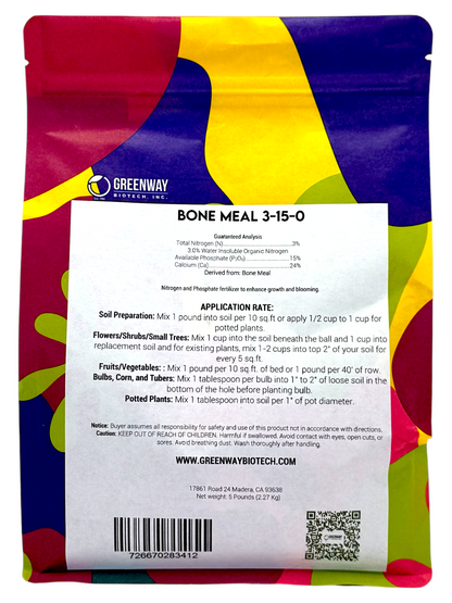 Bone Meal Fertilizer 3-15-0 | Organic - Tampa Home & Garden Store