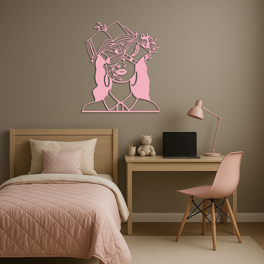 Book Lover Woman Silhouette Metal Wall Art – Reading & Knowledge Inspired Home Decor - KAFGP149 - Tampa Home & Garden Store