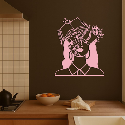 Book Lover Woman Silhouette Metal Wall Art – Reading & Knowledge Inspired Home Decor - KAFGP149 - Tampa Home & Garden Store