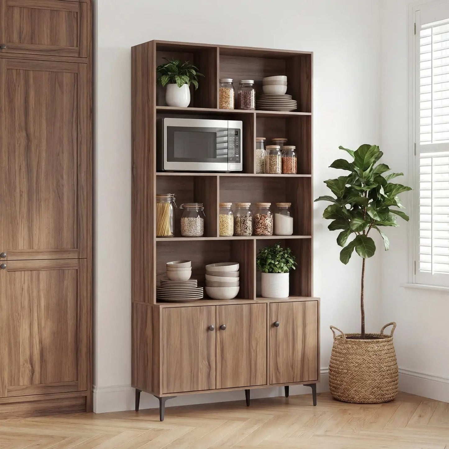 Bookshelf With 3 Doors and 2 Anti Tipping Kits