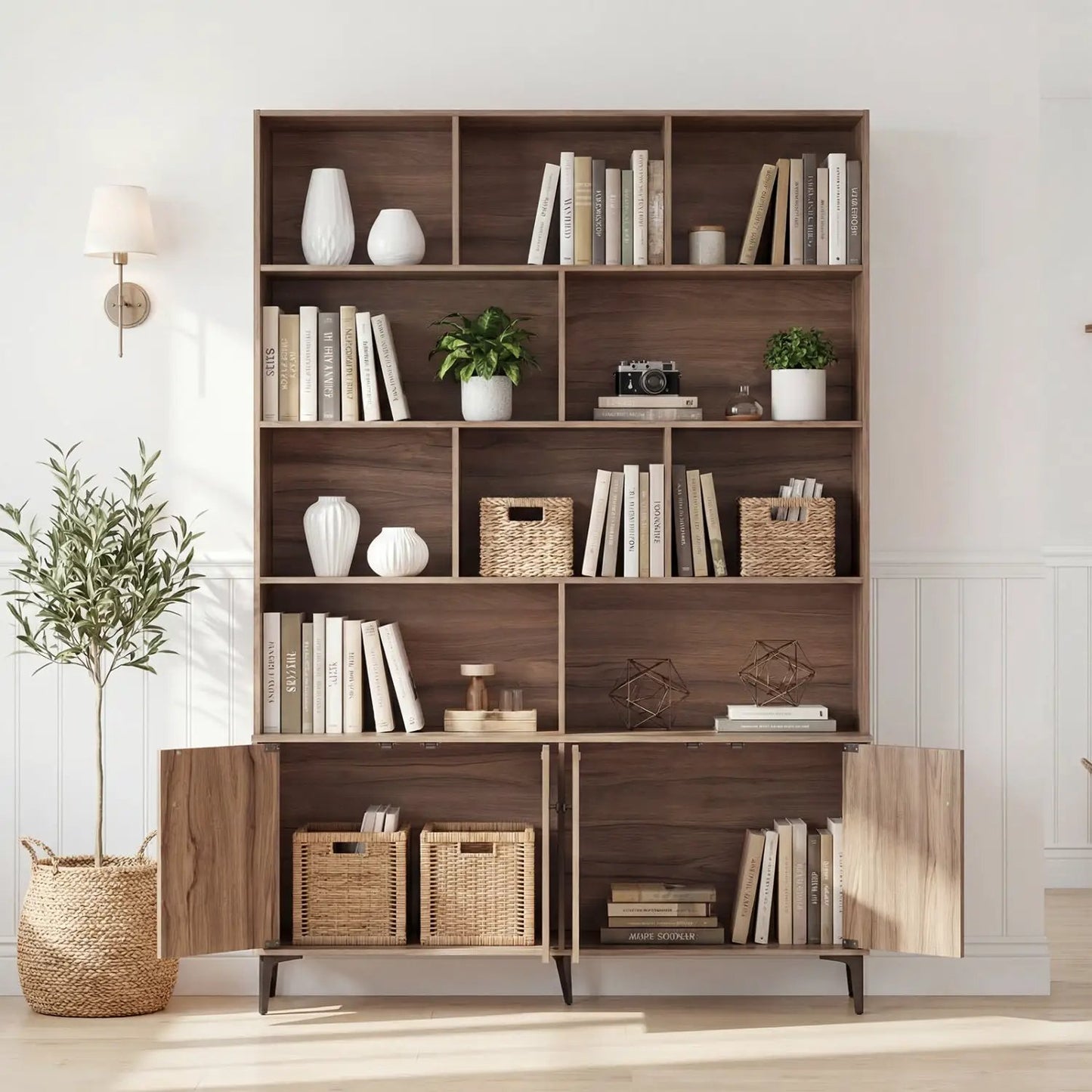 Bookshelf Four Doors and Anti-Tipping Kits