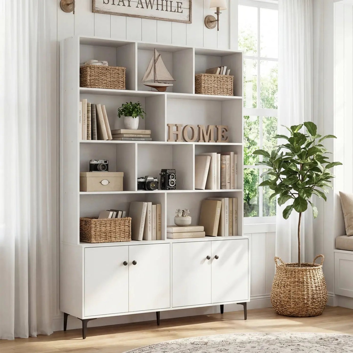 Bookshelf Four Doors and Anti-Tipping Kits