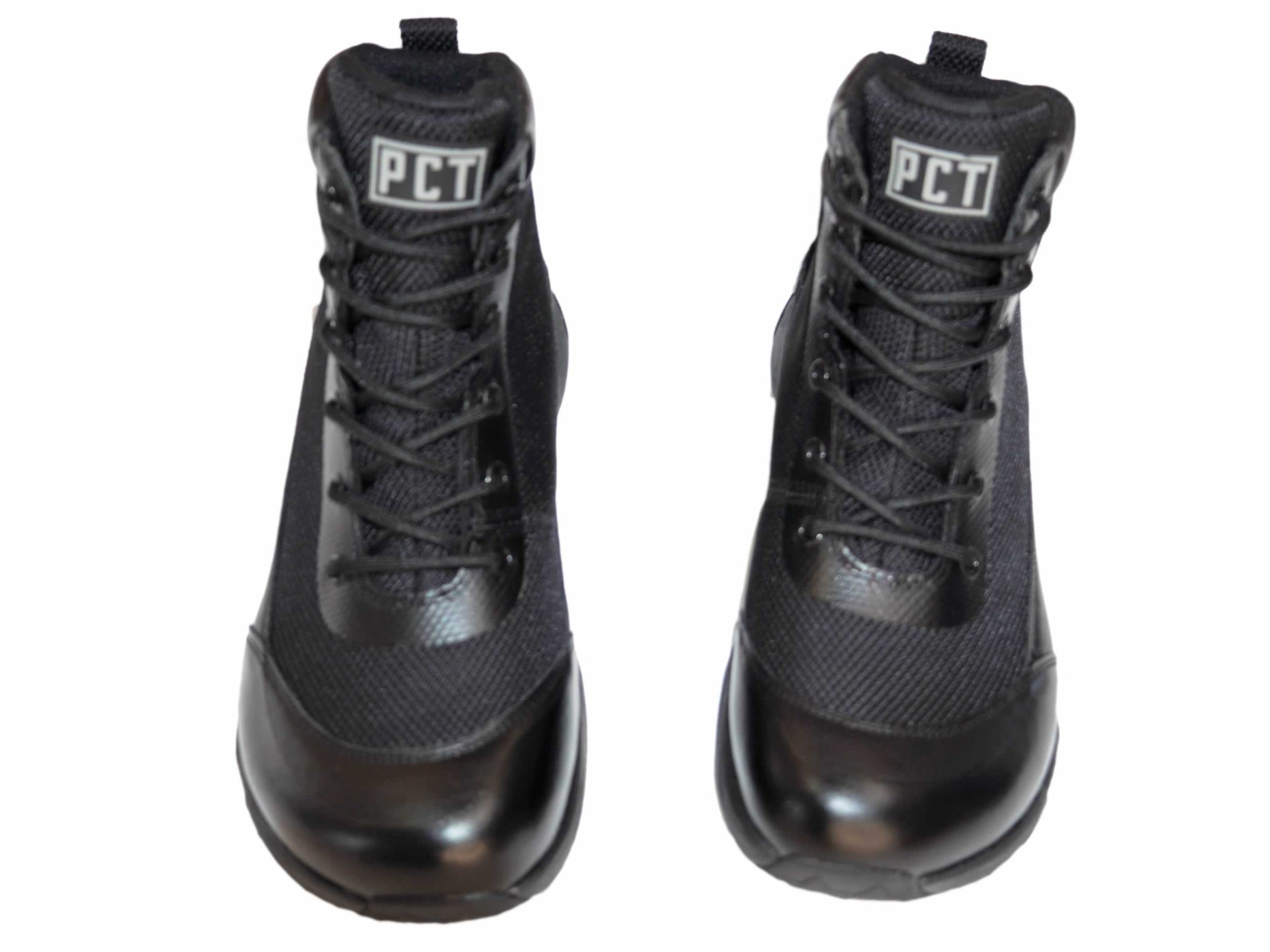 PCT 6 Boot pair black lace-up boots by River Country Gear with mesh tongues on Tampa Home & Garden Store
