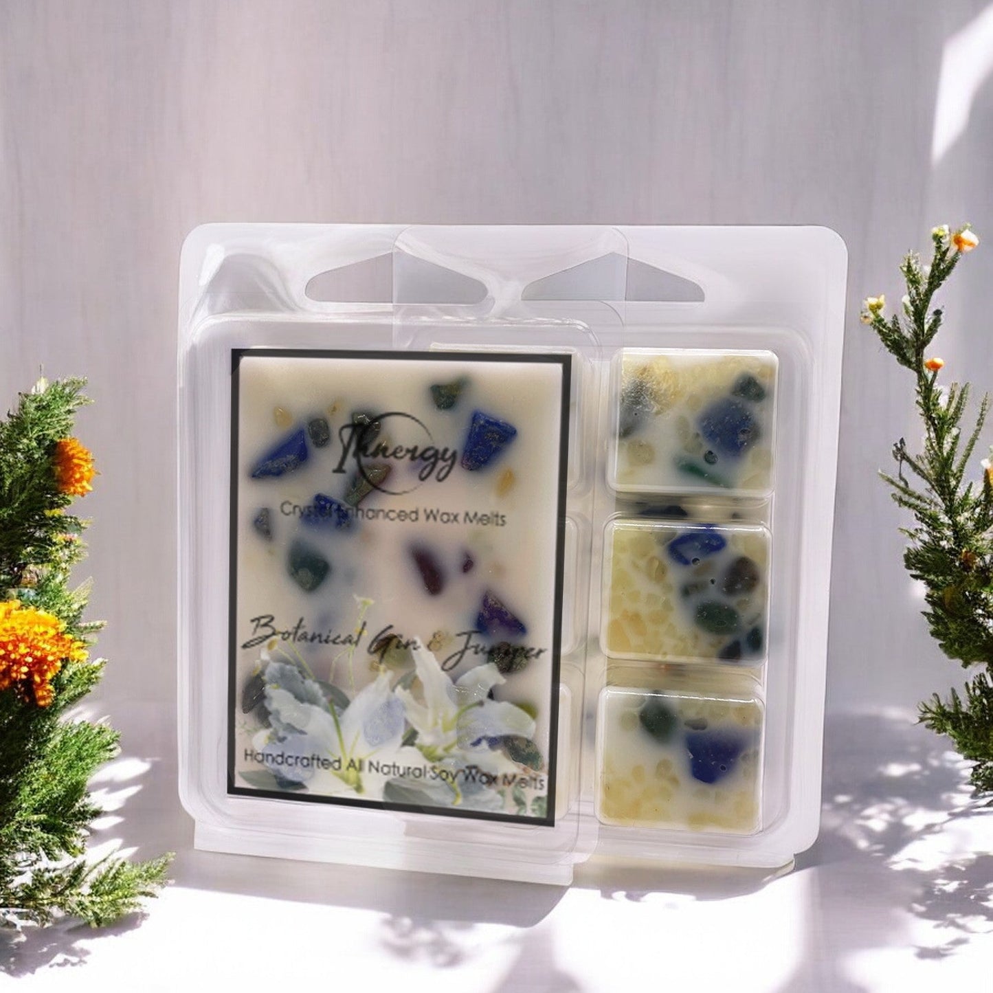 Botanical Gin and Juniper Crystal-Enhanced Premium Coconut-Soy Wax Melts - Tampa Home & Garden Store