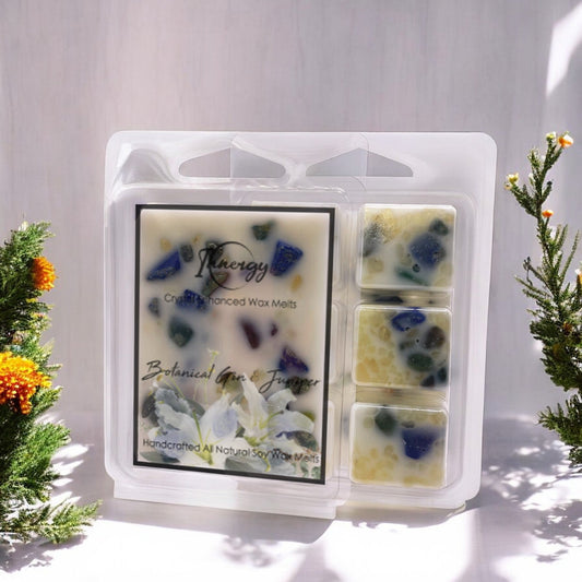 Botanical Gin and Juniper Crystal-Enhanced Premium Coconut-Soy Wax Melts - Tampa Home & Garden Store
