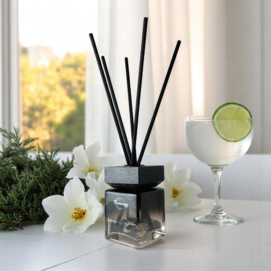 Botanical Gin and Juniper Crystal-Enhanced Reed Oil Diffuser, 100ml - Tampa Home & Garden Store