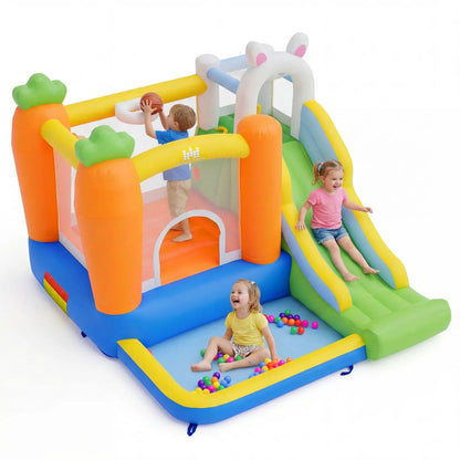 Bounce House for Kids With Slide and Rim