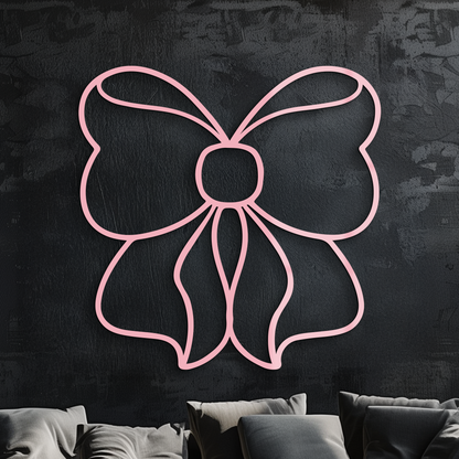 Bow Silhouette Metal Wall Art – Elegant Ribbon Design - KAFGP048 - Tampa Home & Garden Store