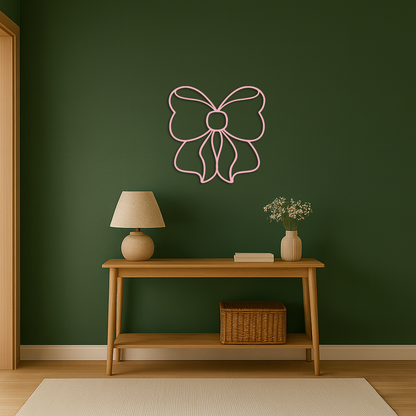 Bow Silhouette Metal Wall Art – Elegant Ribbon Design - KAFGP048 - Tampa Home & Garden Store