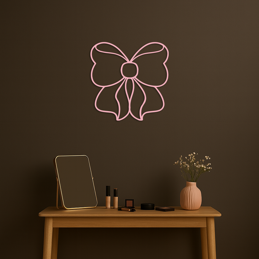 Bow Silhouette Metal Wall Art – Elegant Ribbon Design - KAFGP048 - Tampa Home & Garden Store
