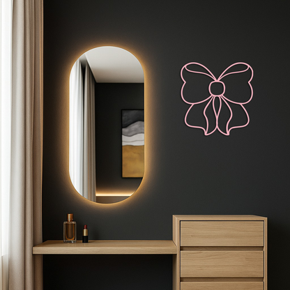 Bow Silhouette Metal Wall Art – Elegant Ribbon Design - KAFGP048 - Tampa Home & Garden Store