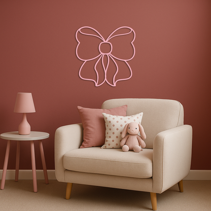 Bow Silhouette Metal Wall Art – Elegant Ribbon Design - KAFGP048 - Tampa Home & Garden Store
