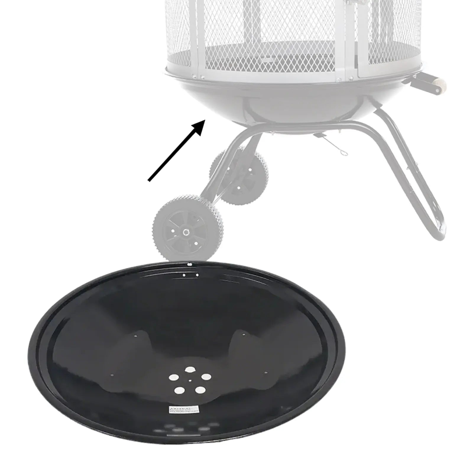 Replacement black metal fire bowl for 28-inch Bessemer fireplace by Fire Sense on Tampa Home & Garden Store