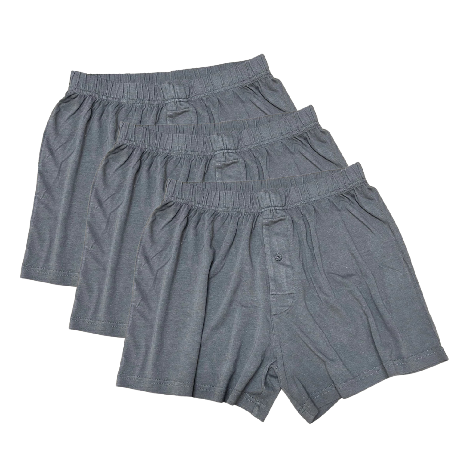 Men's boxer-style underwear charcoal grey bamboo viscose/cotton blend 3-pack Spun Bamboo on Tampa Home & Garden Store