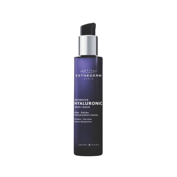 Esthederm Intensive Hyaluronic Serum 30ml bottle with purple pump, anti-aging facial serum on Tampa Home & Garden Store