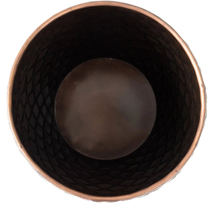 Braga Metal Stool-Container in Copper Finish - Tampa Home & Garden Store