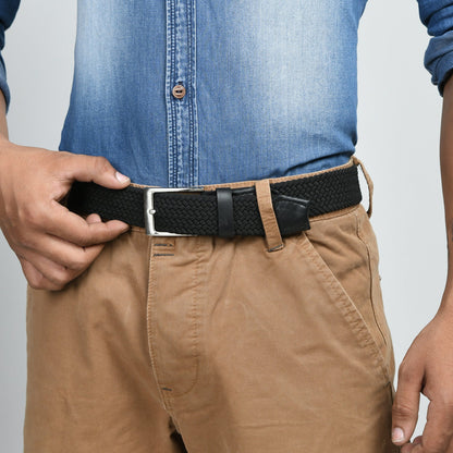 Braided Black Canvas Belt - Tampa Home & Garden Store