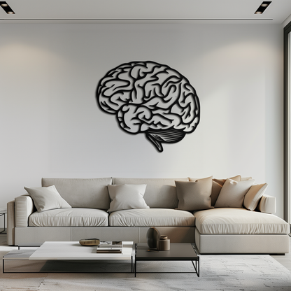 Brain Metal Wall Art - Modern Abstract Steel Wall Decor - KAF086 - Tampa Home & Garden Store