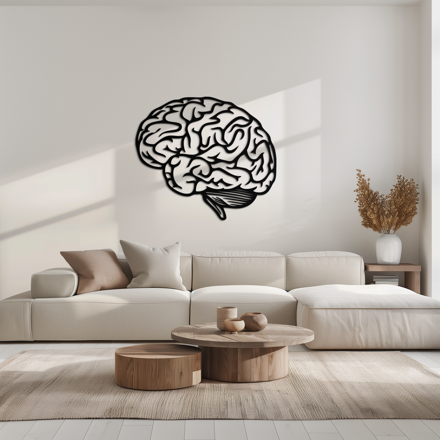 Brain Metal Wall Art - Modern Abstract Steel Wall Decor - KAF086 - Tampa Home & Garden Store