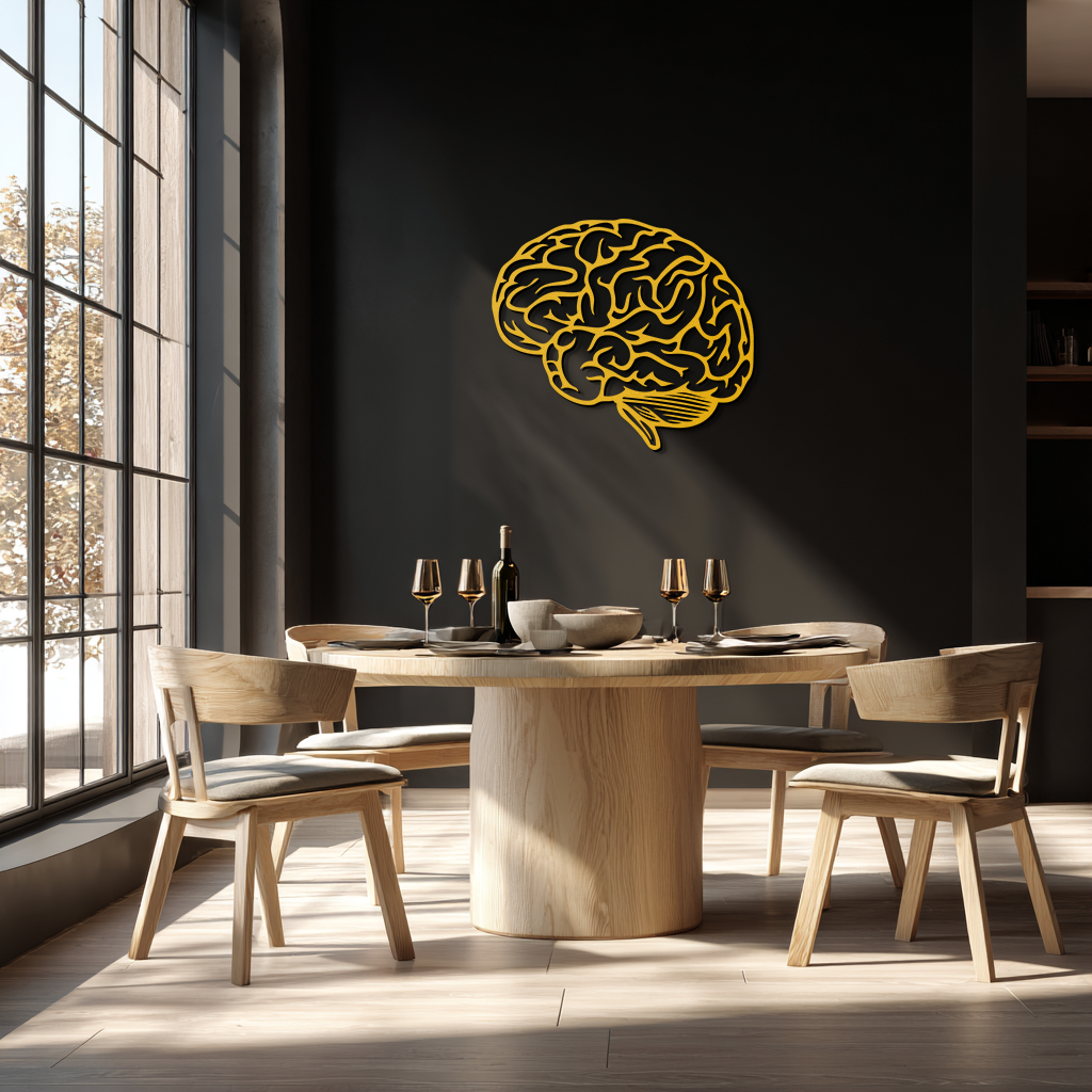 Brain Metal Wall Art - Modern Abstract Steel Wall Decor - KAF086 - Tampa Home & Garden Store