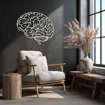 Brain Metal Wall Art - Modern Abstract Steel Wall Decor - KAF086 - Tampa Home & Garden Store