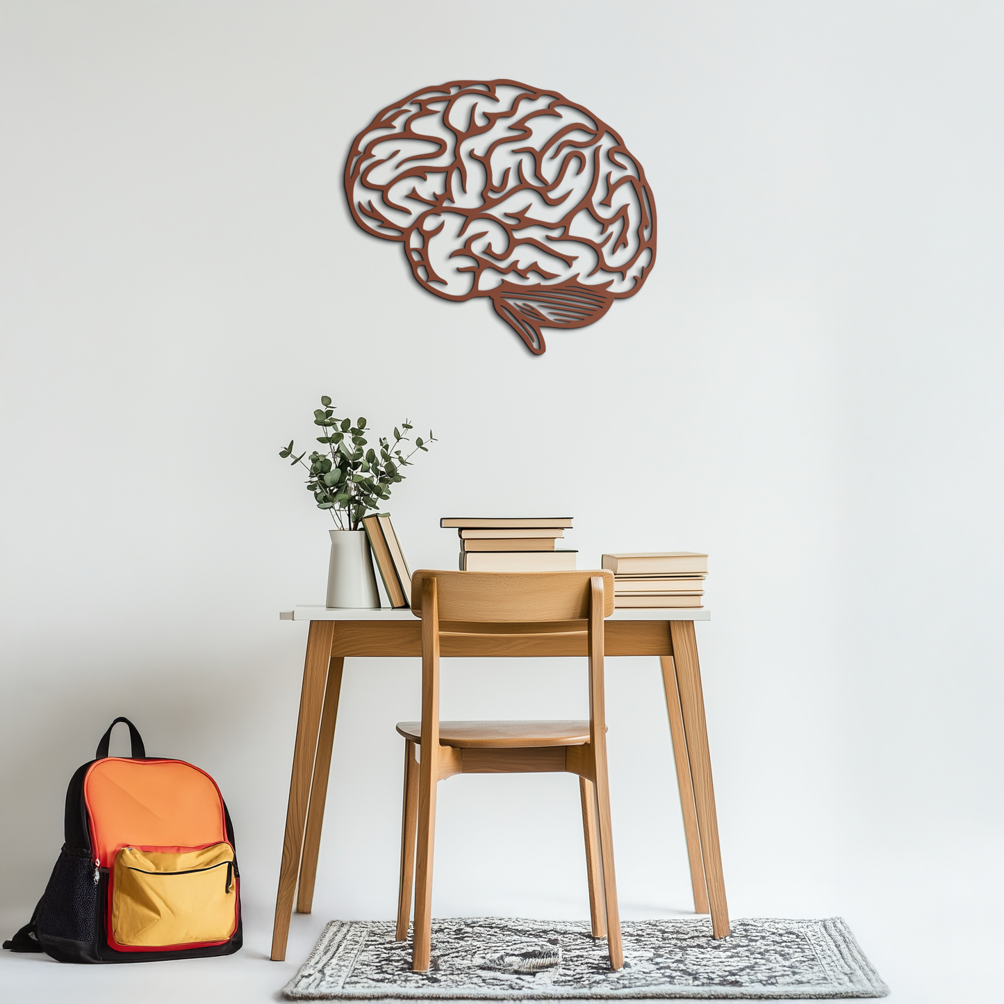 Brain Metal Wall Art - Modern Abstract Steel Wall Decor - KAF086 - Tampa Home & Garden Store