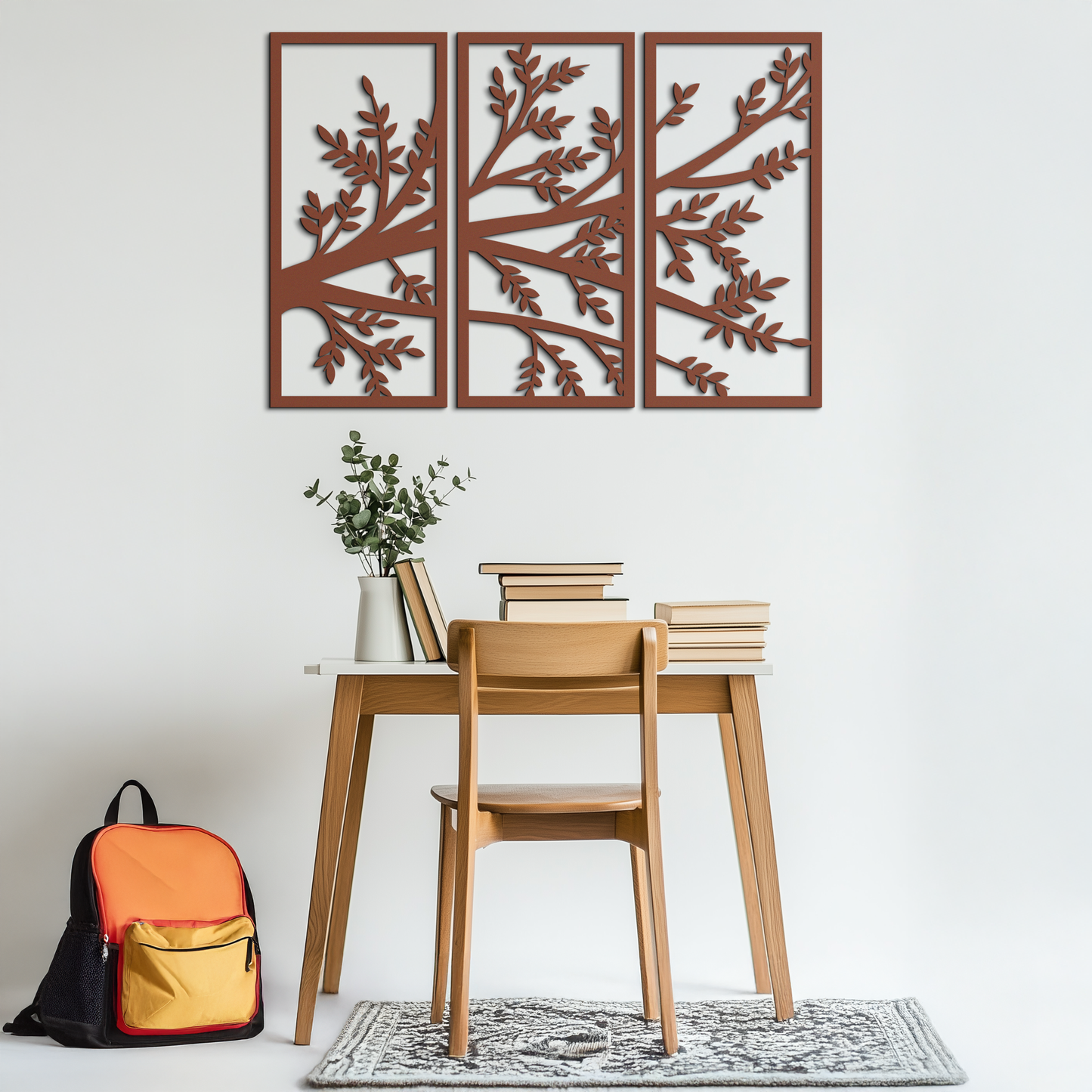 Branch Metal Wall Art - Three-Panel Nature-Inspired Steel Wall Decor - KAF024 - Tampa Home & Garden Store
