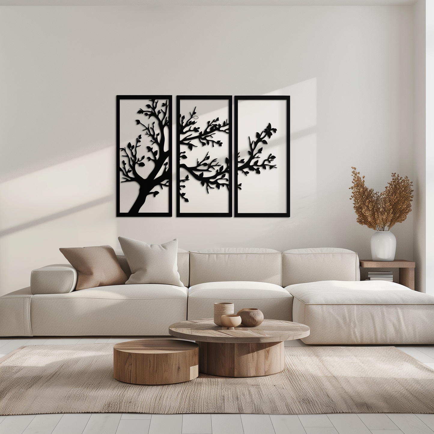 Branch Trio Metal Wall Art - 3-Piece Modern Steel Wall Decor - KAF132 - Tampa Home & Garden Store