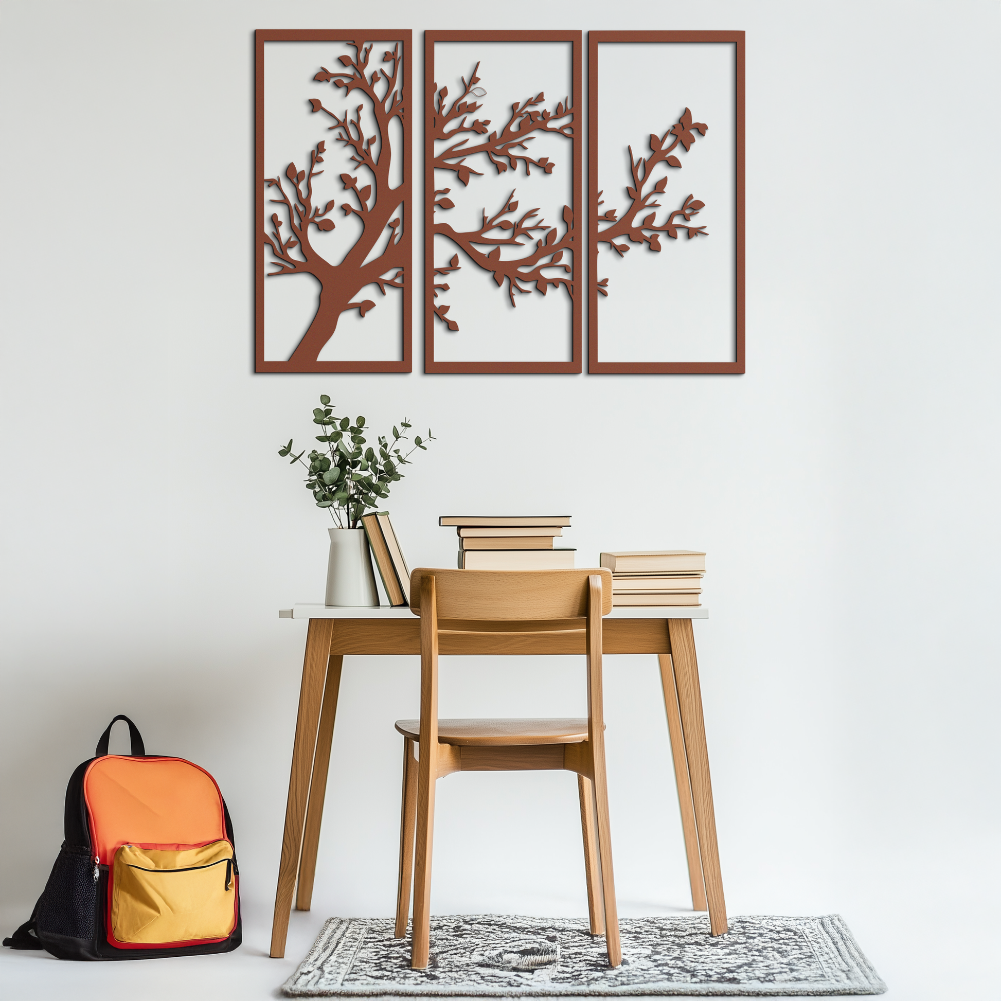 Branch Trio Metal Wall Art - 3-Piece Modern Steel Wall Decor - KAF132 - Tampa Home & Garden Store