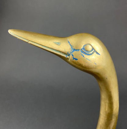 Brass Planter Shaped like Swan. Bird Shaped Herb Planter. Green House Decor. Window Sill Decor. - Tampa Home & Garden Store
