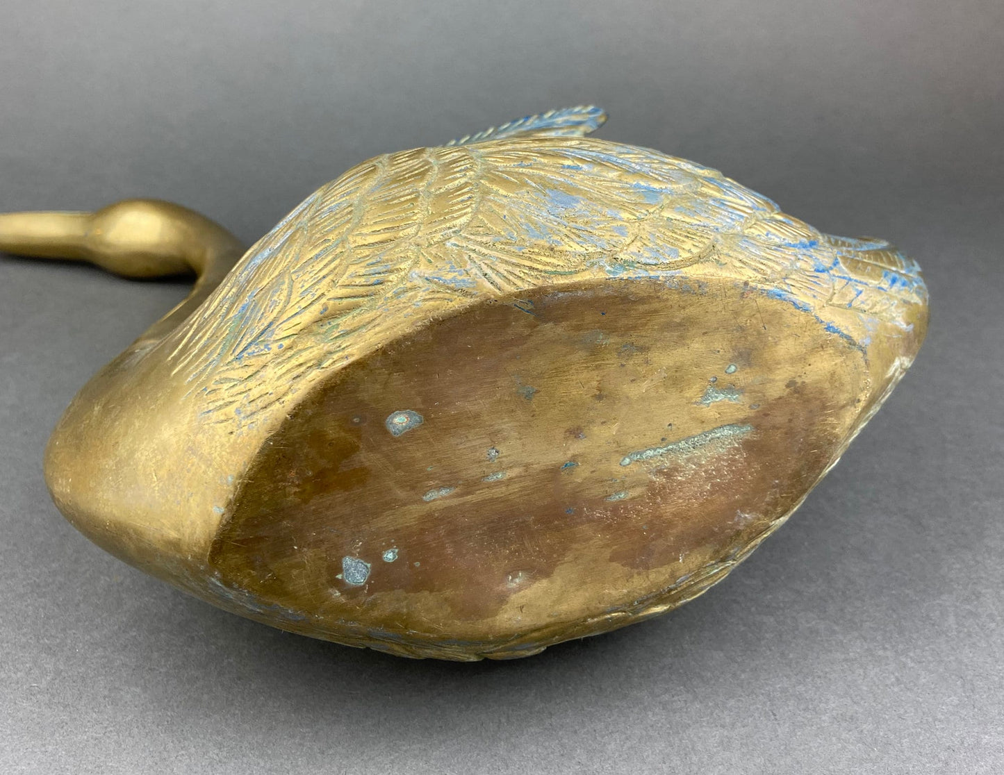 Brass Planter Shaped like Swan. Bird Shaped Herb Planter. Green House Decor. Window Sill Decor. - Tampa Home & Garden Store