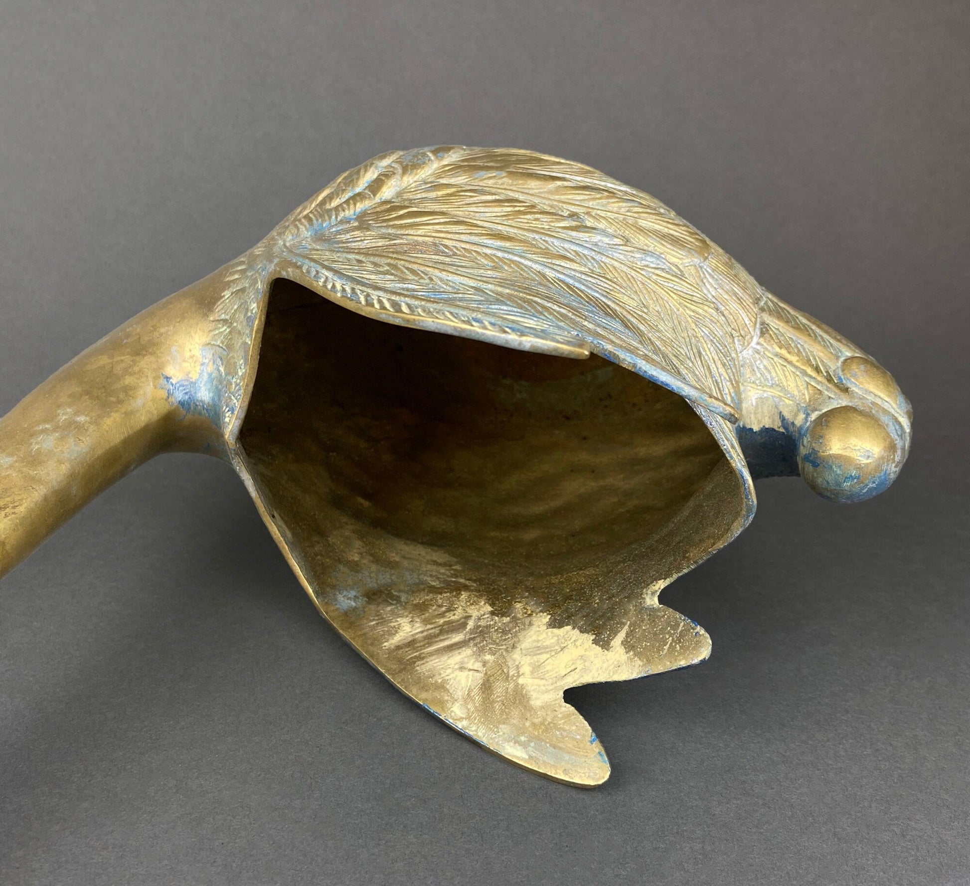 Brass Planter Shaped like Swan. Bird Shaped Herb Planter. Green House Decor. Window Sill Decor. - Tampa Home & Garden Store