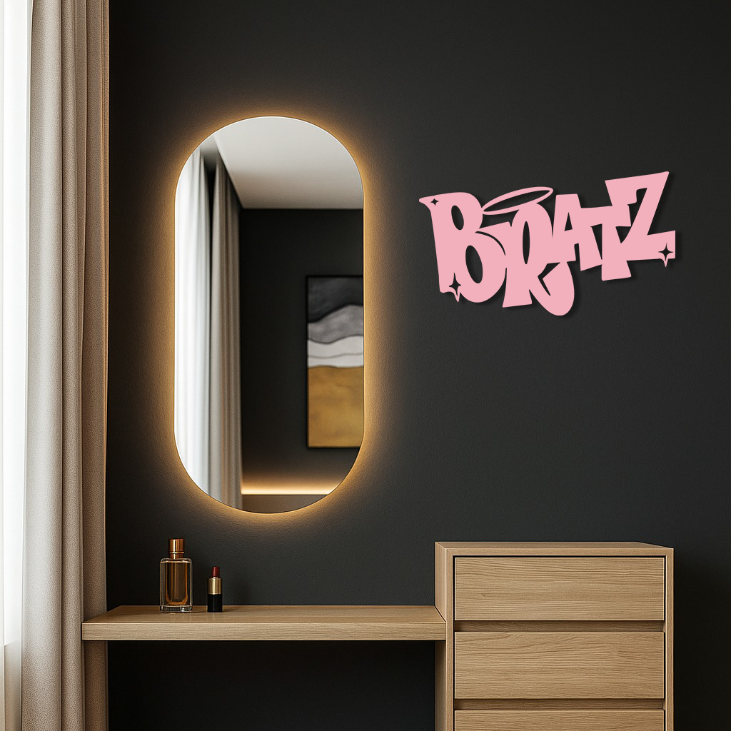 Bratz Logo Inspired Metal Wall Art – Trendy Retro Room Decor - KAFGP088 - Tampa Home & Garden Store