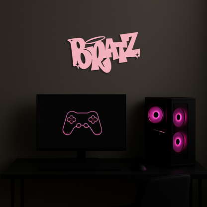 Bratz Logo Inspired Metal Wall Art – Trendy Retro Room Decor - KAFGP088 - Tampa Home & Garden Store