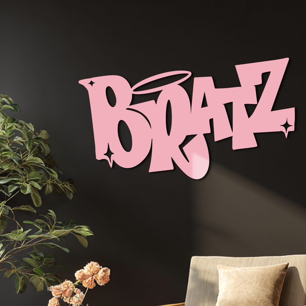 Bratz Logo Inspired Metal Wall Art – Trendy Retro Room Decor - KAFGP088 - Tampa Home & Garden Store