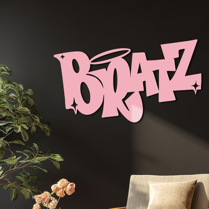 Bratz Logo Inspired Metal Wall Art – Trendy Retro Room Decor - KAFGP088 - Tampa Home & Garden Store