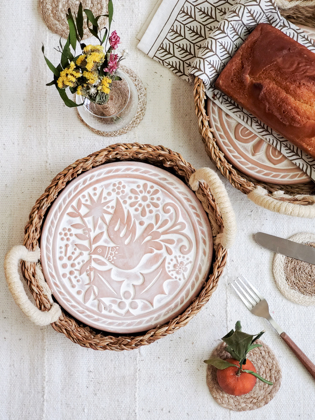 Bread Warmer & Basket - Bird Round - Tampa Home & Garden Store