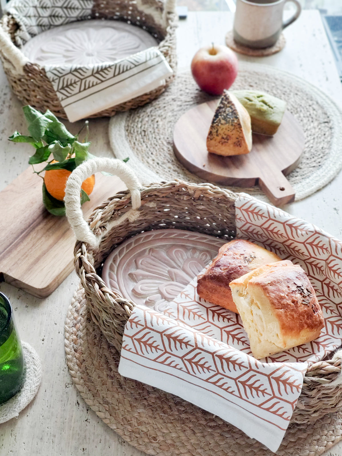 Bread Warmer & Basket - Flower - Tampa Home & Garden Store