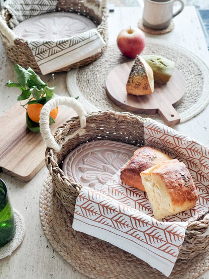 Bread Warmer & Basket - Flower - Tampa Home & Garden Store