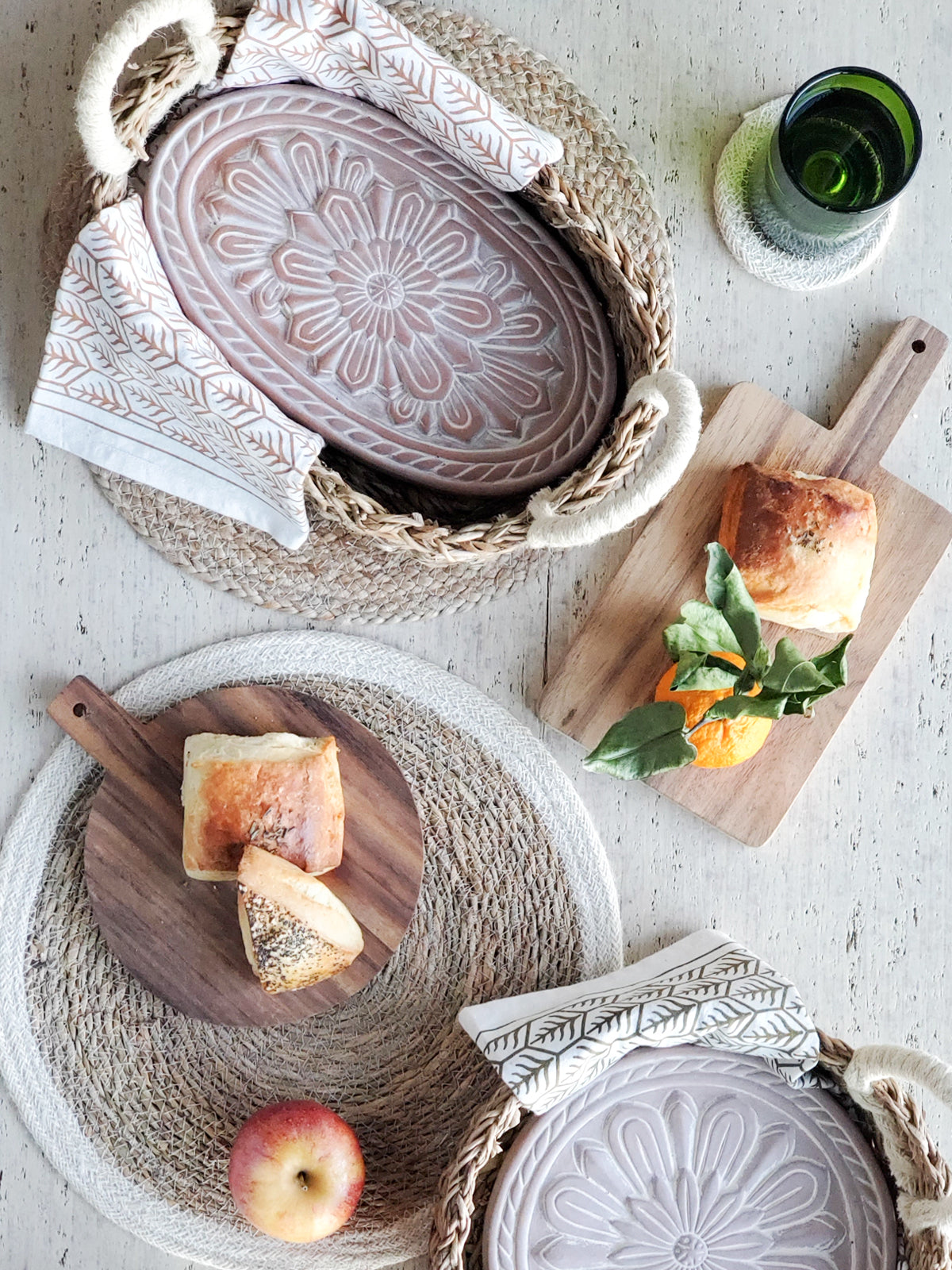 Bread Warmer & Basket - Flower - Tampa Home & Garden Store