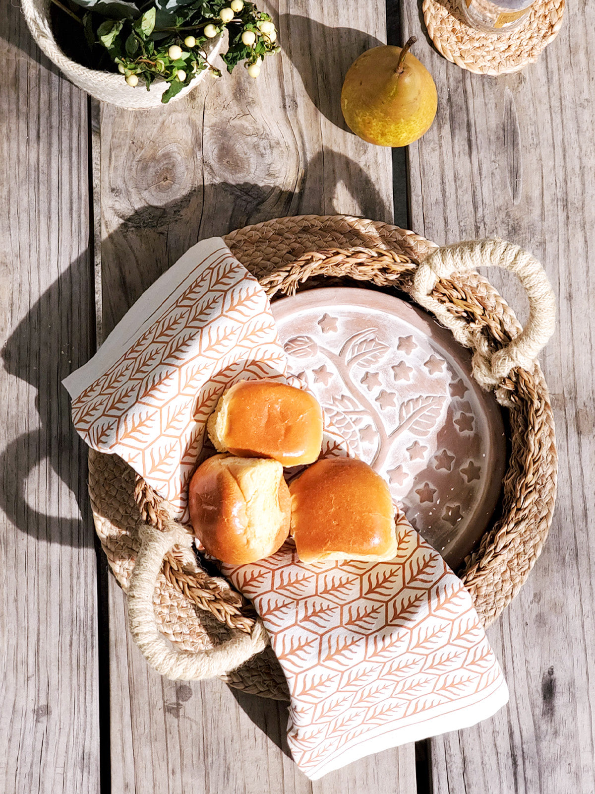 Bread Warmer & Basket Gift Set with Tea Towel - Owl Round - Tampa Home & Garden Store