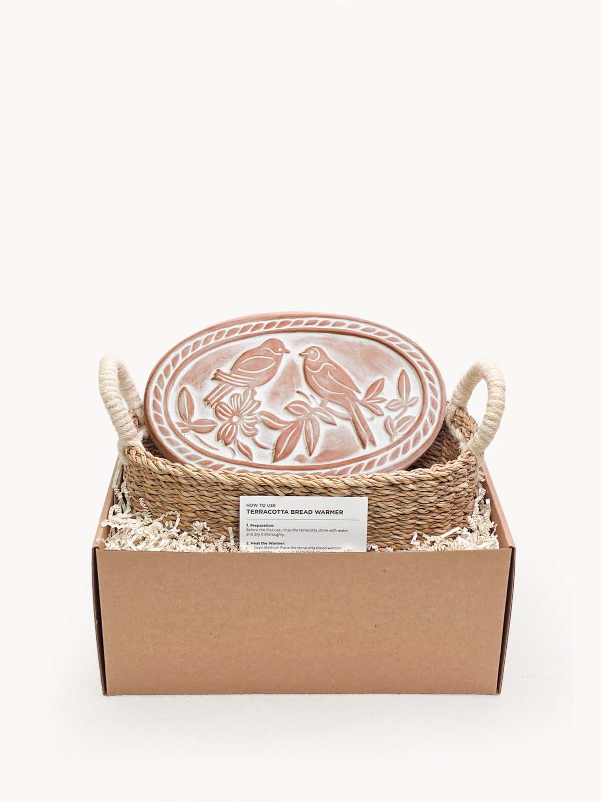 Bread Warmer & Basket - Lovebirds Oval - Tampa Home & Garden Store