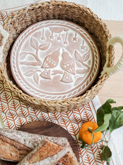 Bread Warmer & Basket - Lovebirds Round - Tampa Home & Garden Store