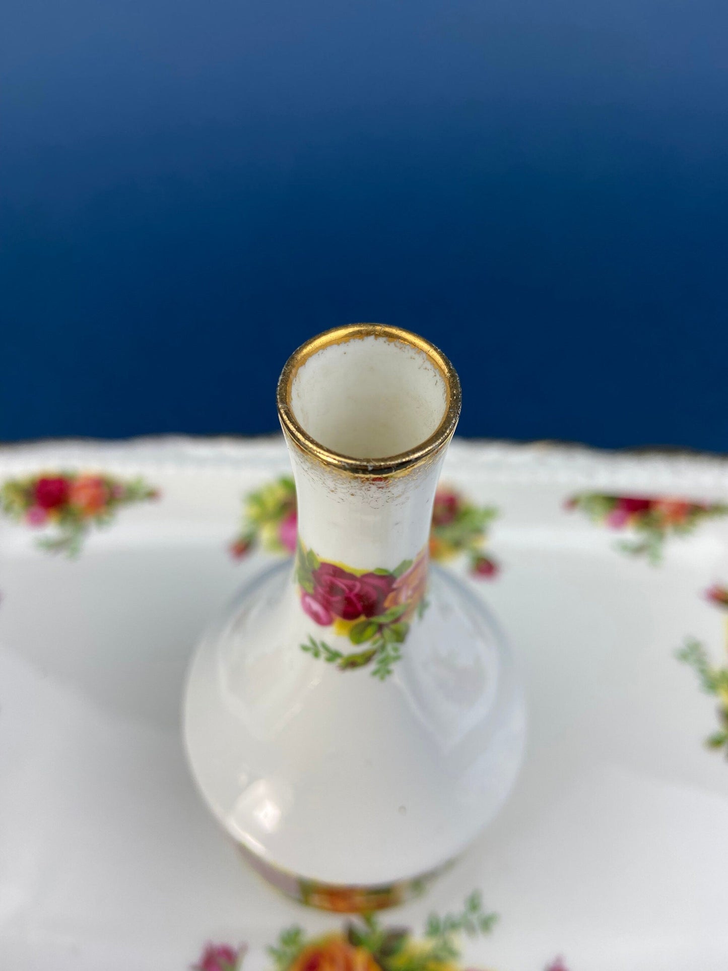 Breakfast Tray, Creamer, Sugar Bowl, and Vase by Royal Albert. Old Country Roses Motif.  Made in England. Gift for Her. Gift for Mother. - Tampa Home & Garden Store