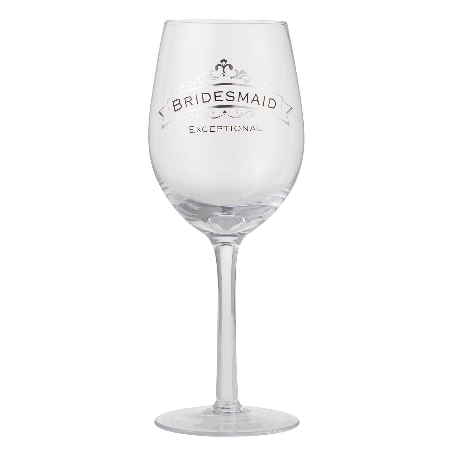 Bridesmaid Wine Glass - Tampa Home & Garden Store