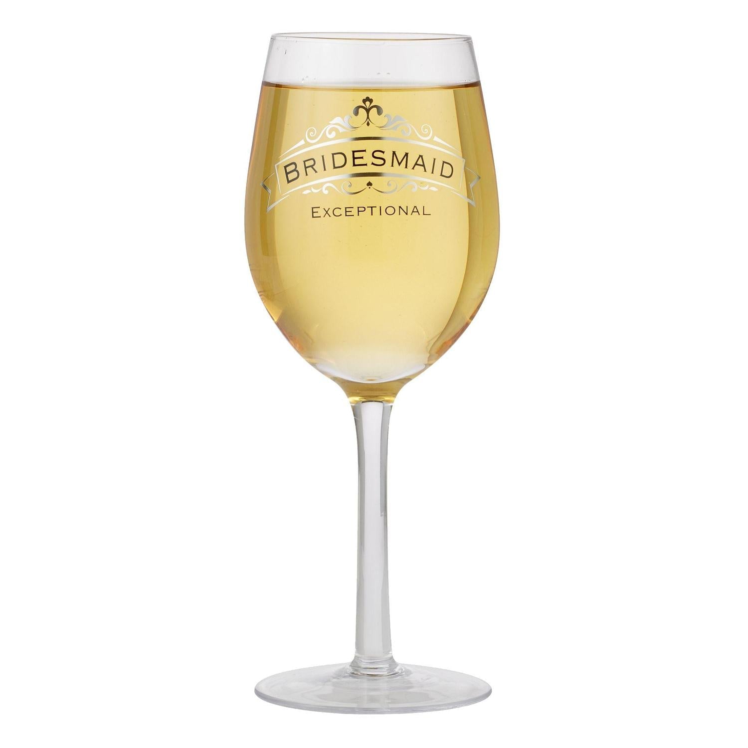 Bridesmaid Wine Glass - Tampa Home & Garden Store