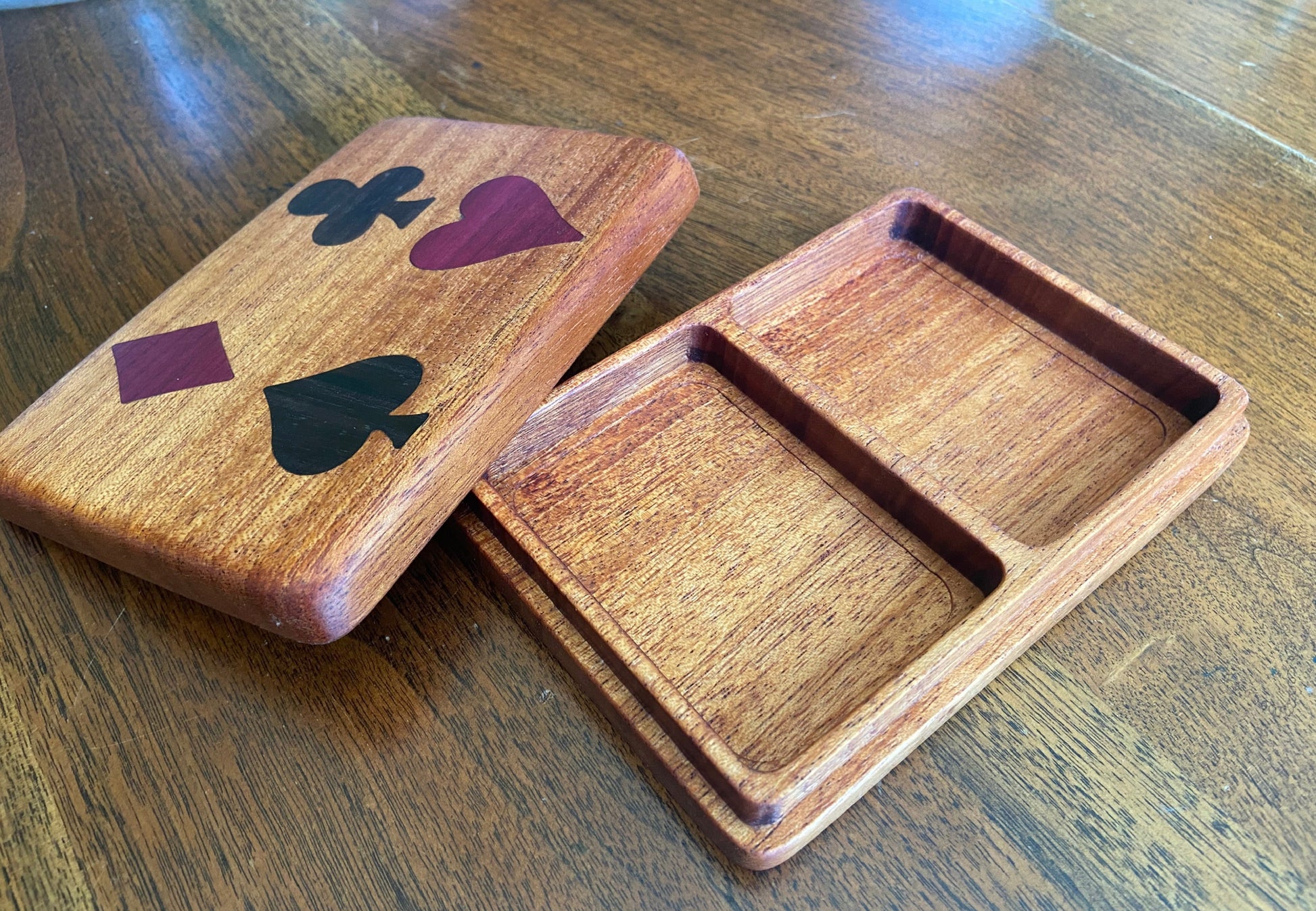 Bridge set box - Hand-made w/inlay - Tampa Home & Garden Store