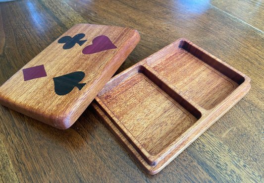 Bridge set box - Hand-made w/inlay - Tampa Home & Garden Store