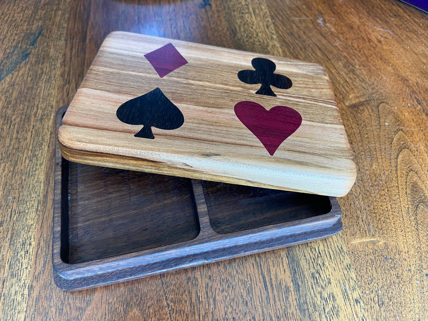 Bridge set box - Hand-made w/inlay - Tampa Home & Garden Store